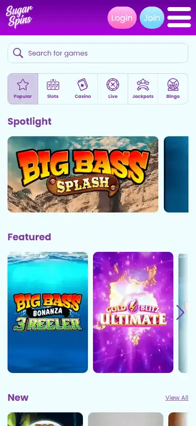 Sugar Spins Casino screenshot 4