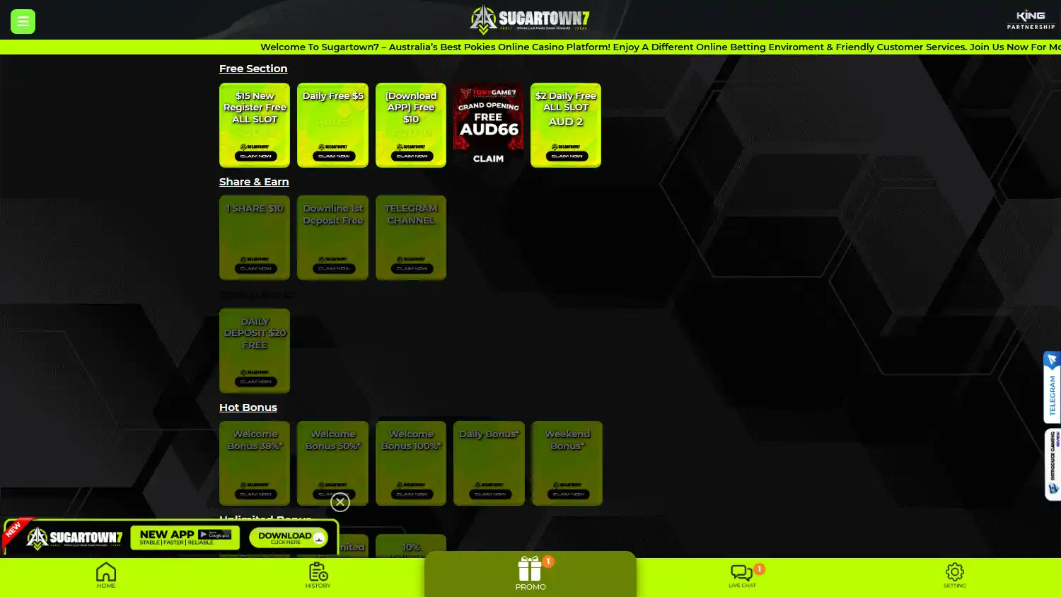 Sugartown7 Casino screenshot 2