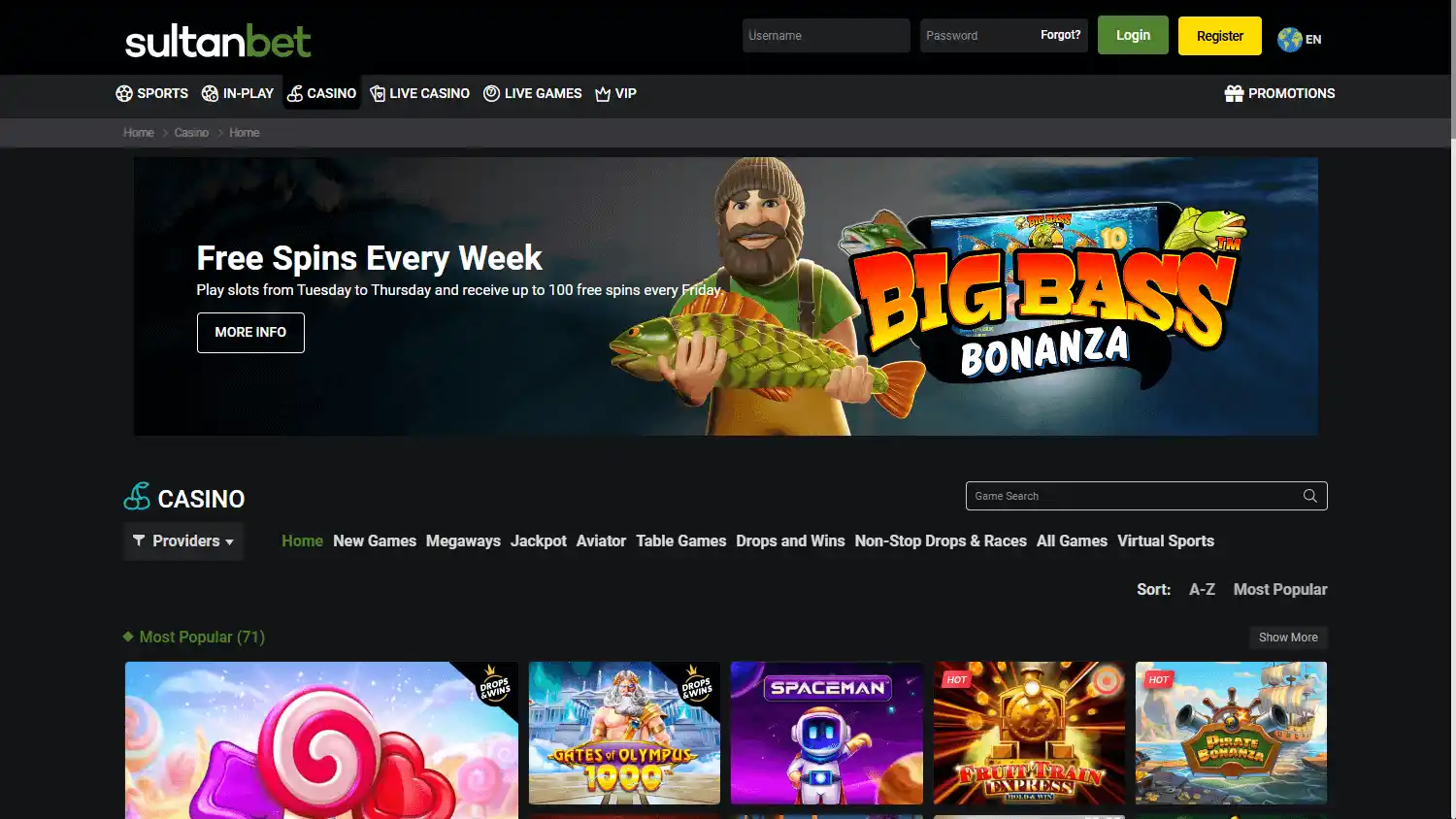 Sultanbet Casino screenshot 1