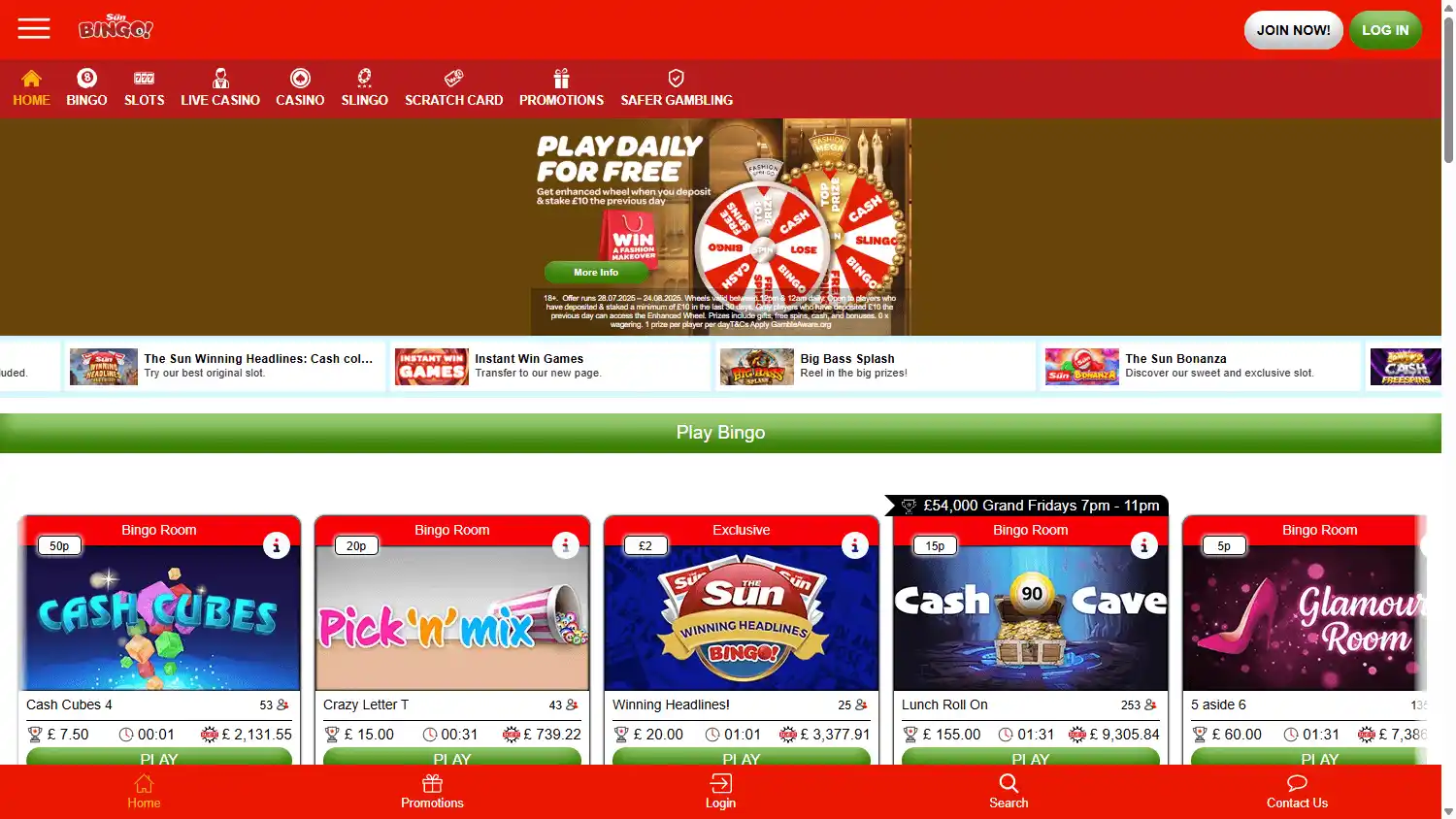 Sun Bingo Casino screenshot 1