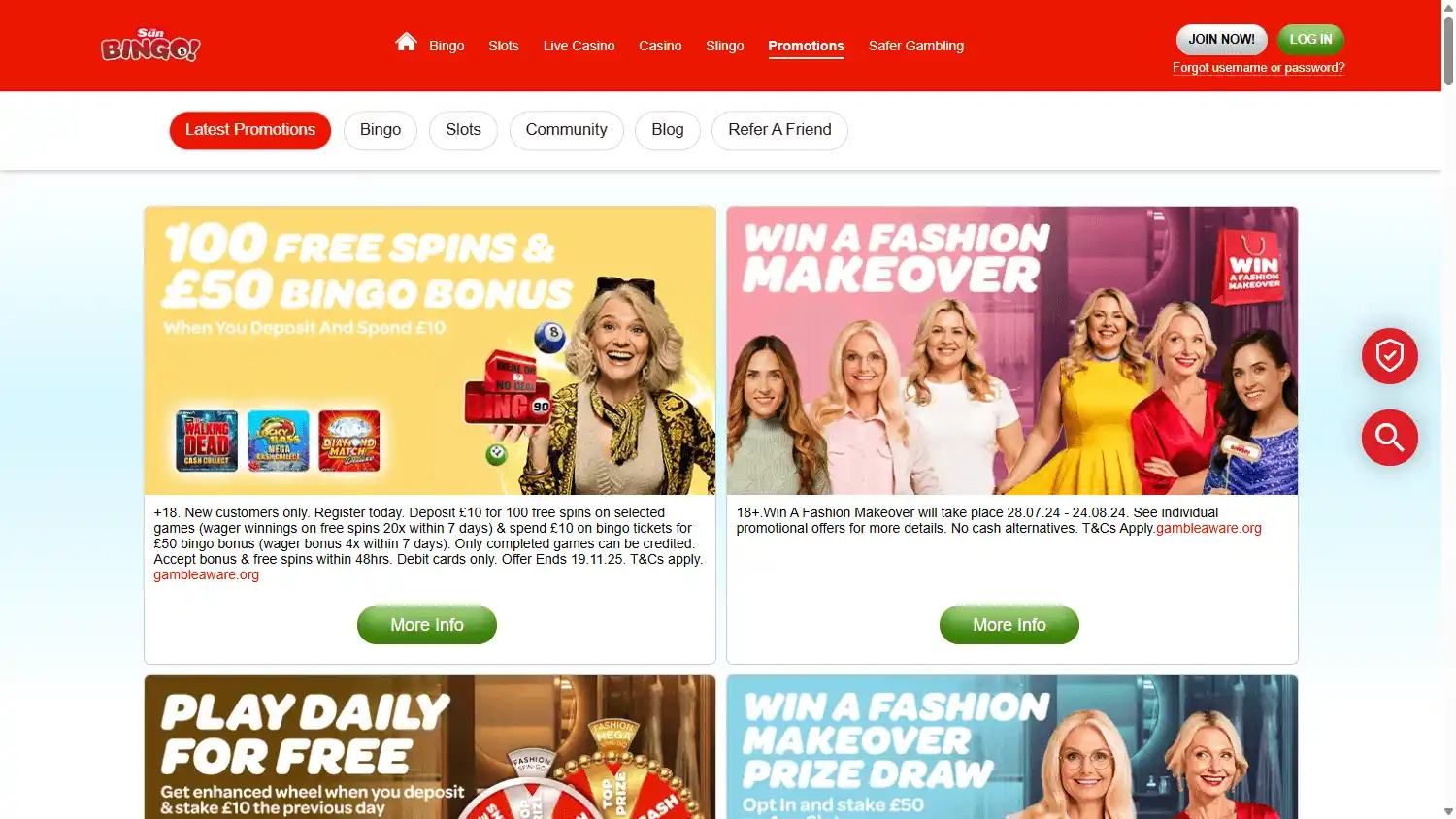 Sun Bingo Casino screenshot 3