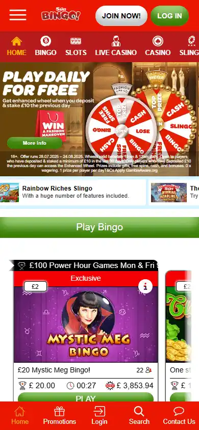 Sun Bingo Casino screenshot 4