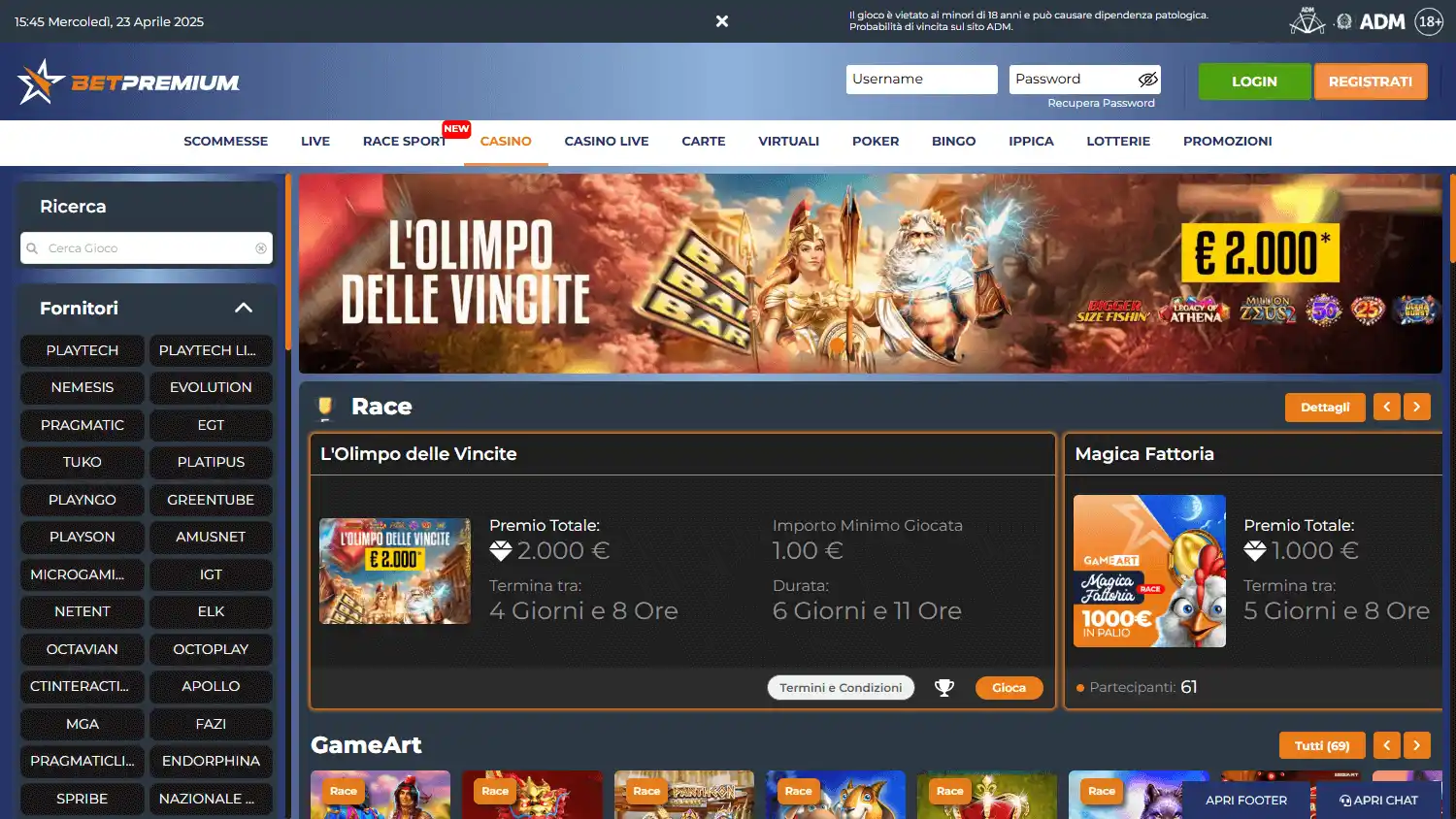 Sunbet Casino IT screenshot 2