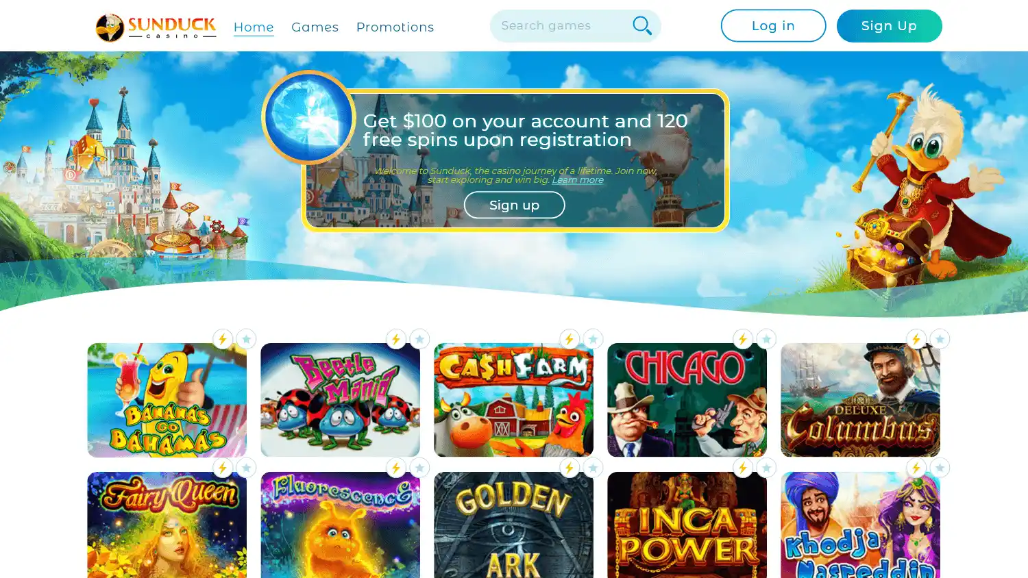 Sunduck Casino screenshot 1