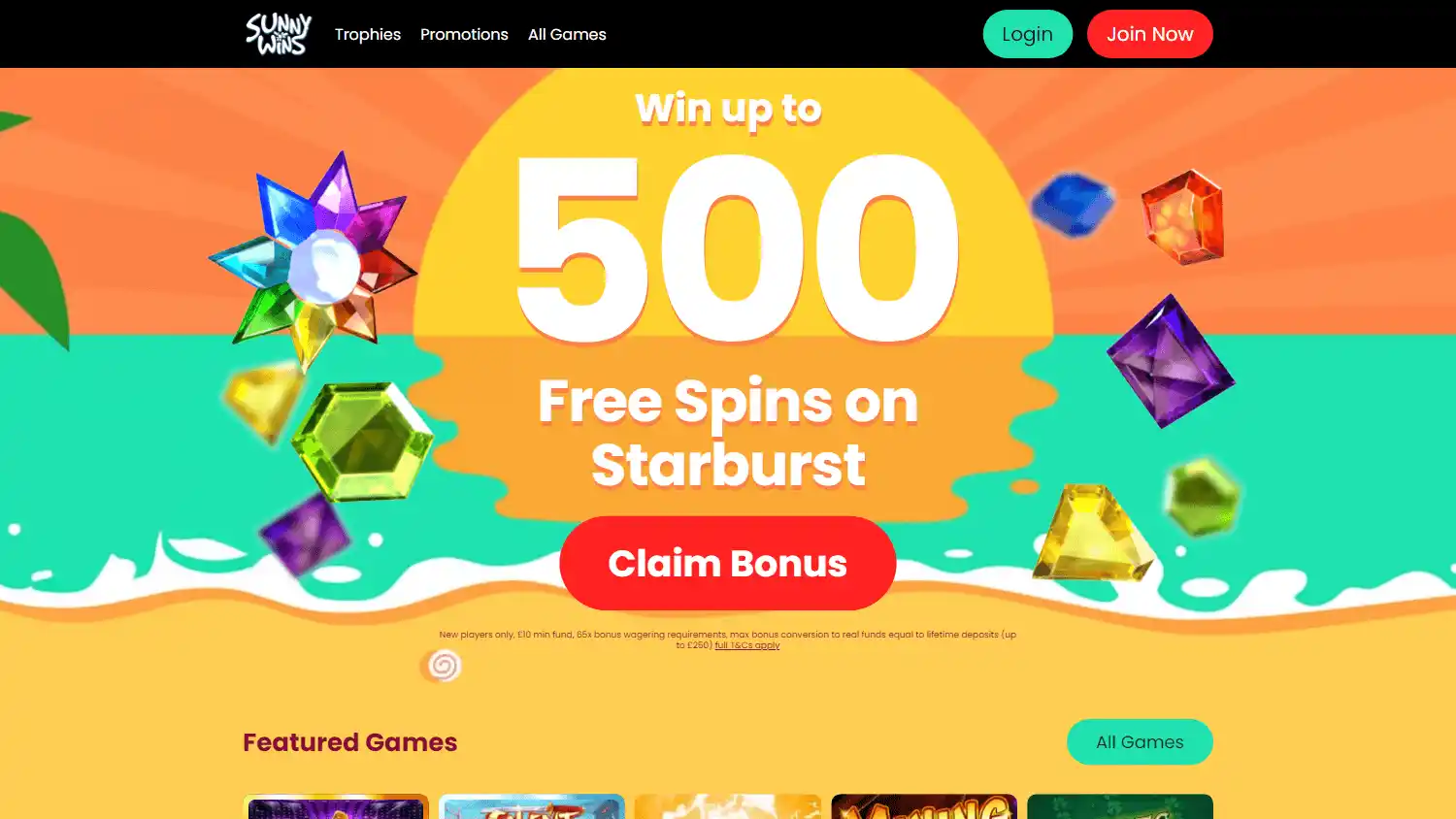 Sunny Wins Casino IE screenshot 2