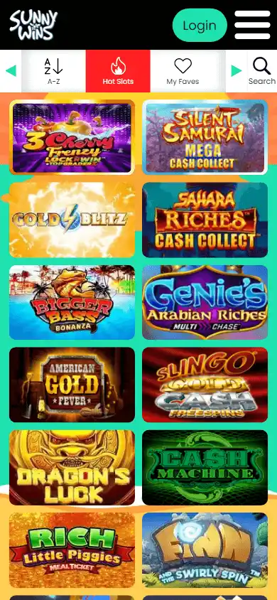 Sunny Wins Casino IE screenshot 6