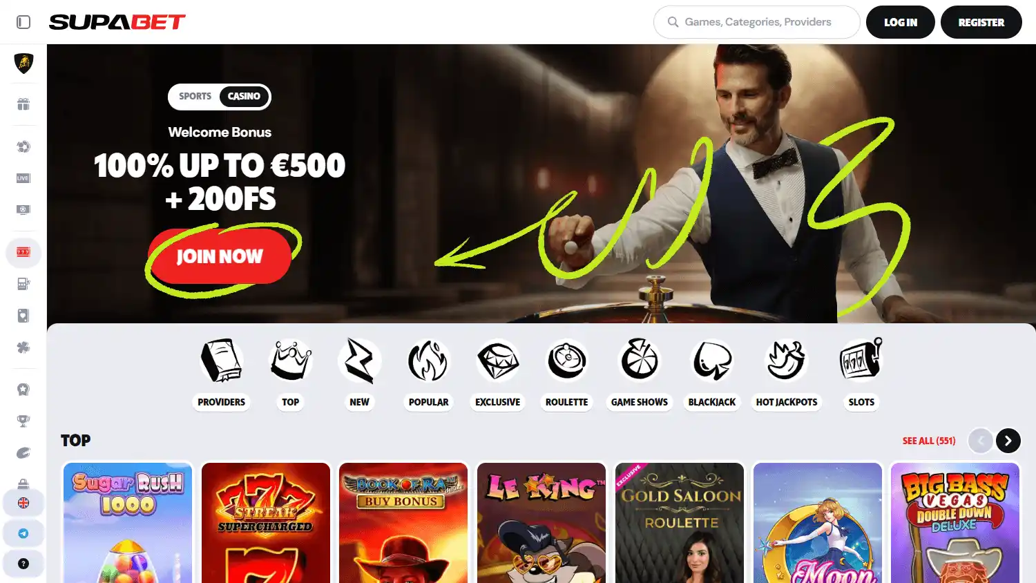 SupaBet Casino screenshot 1
