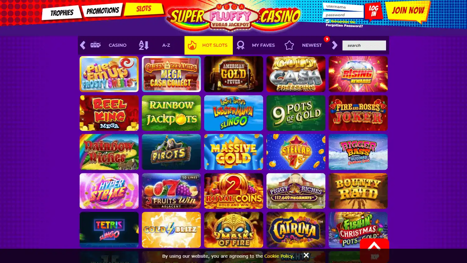 Super Mega Fluffy Rainbow Vegas Jackpot Casino screenshot 2