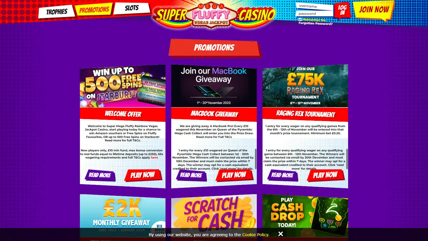 Super Mega Fluffy Rainbow Vegas Jackpot Casino screenshot 3