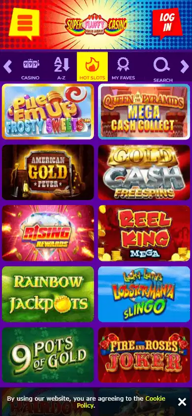Super Mega Fluffy Rainbow Vegas Jackpot Casino screenshot 5