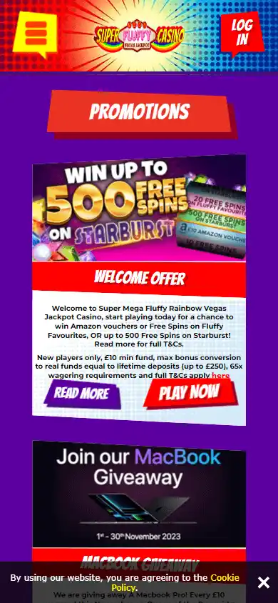 Super Mega Fluffy Rainbow Vegas Jackpot Casino screenshot 6