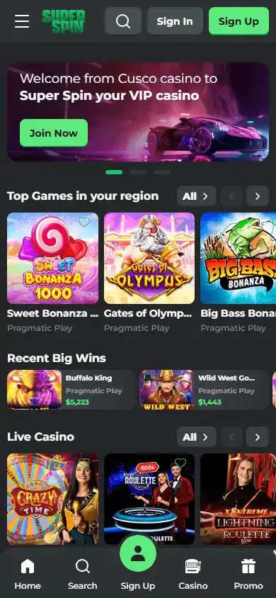 Super Spin Casino screenshot 4