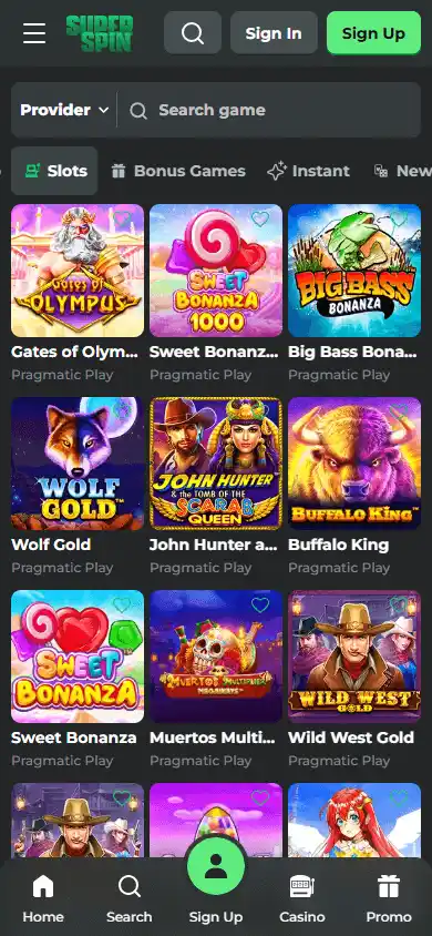 Super Spin Casino screenshot 5