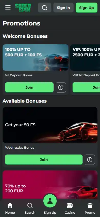 Super Spin Casino screenshot 6
