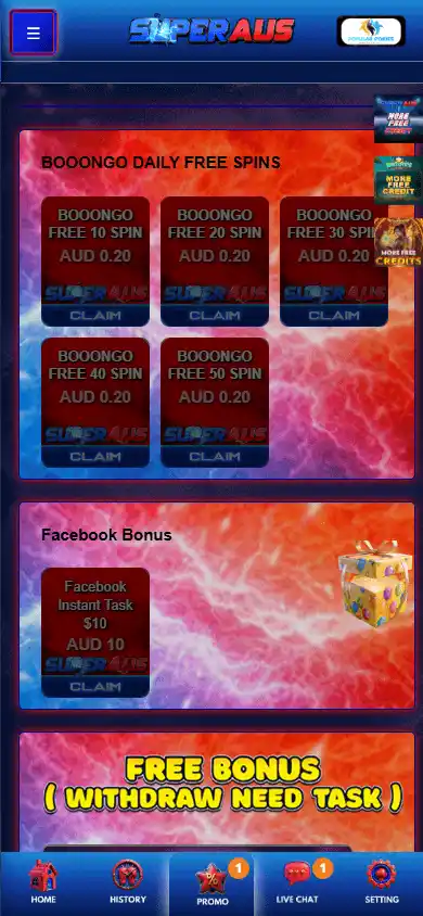SuperAUS Casino screenshot 4