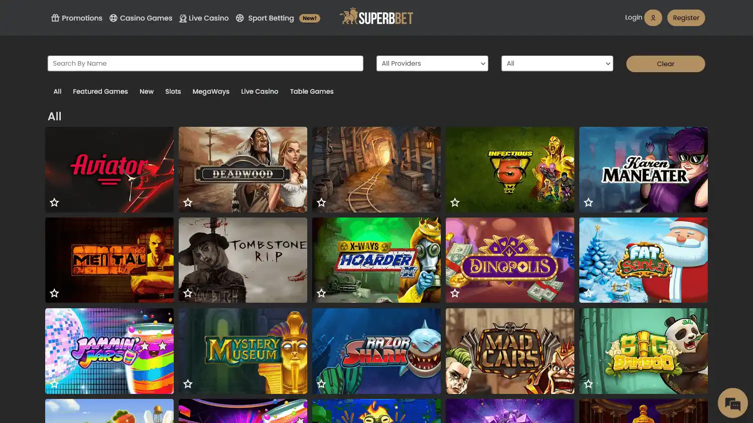 Superb Casino screenshot 2