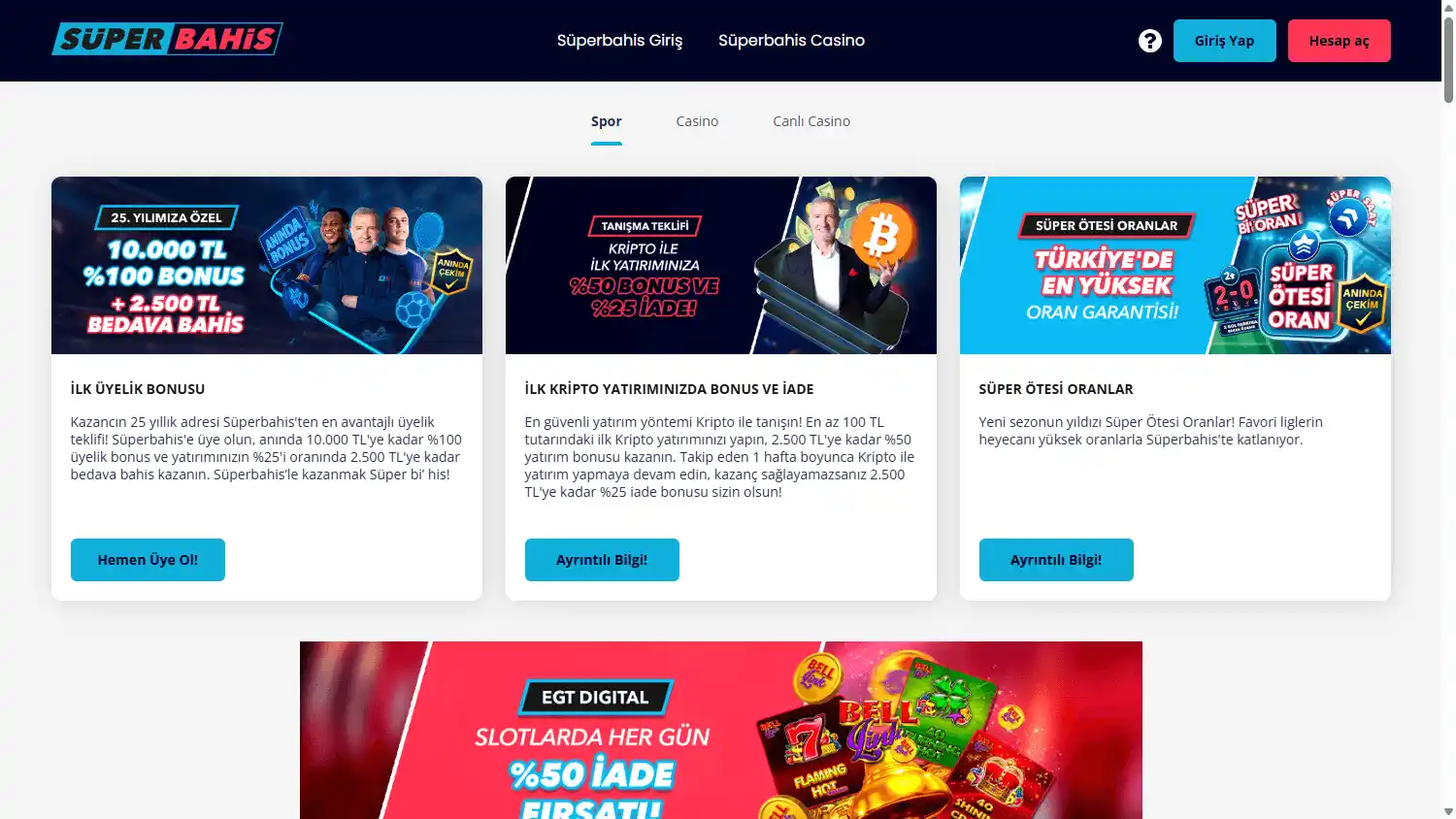 Superbahis Casino screenshot 1
