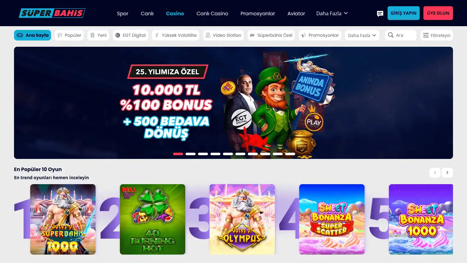 Superbahis Casino screenshot 2