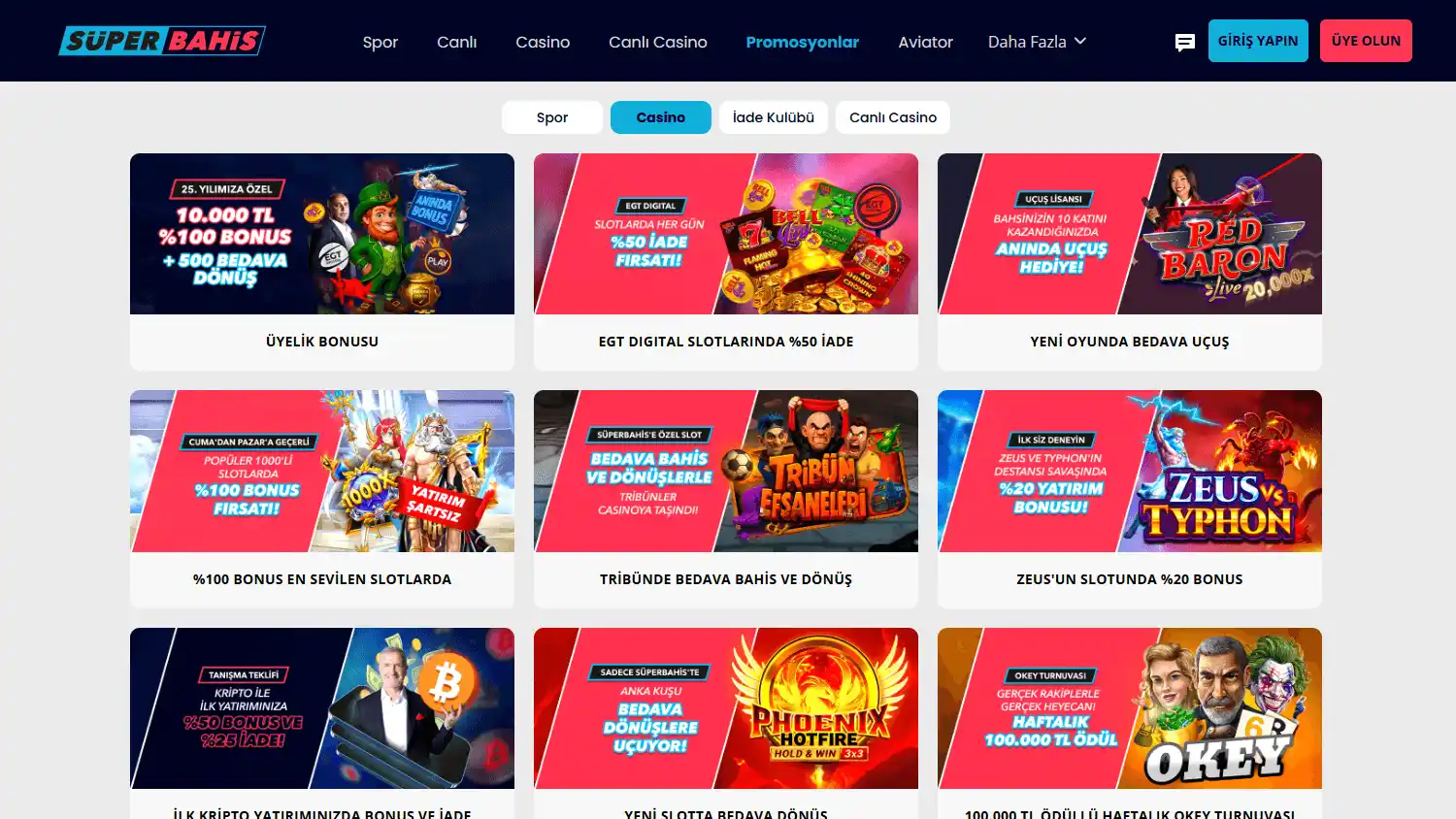 Superbahis Casino screenshot 3