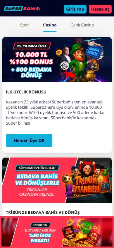 Superbahis Casino screenshot 4