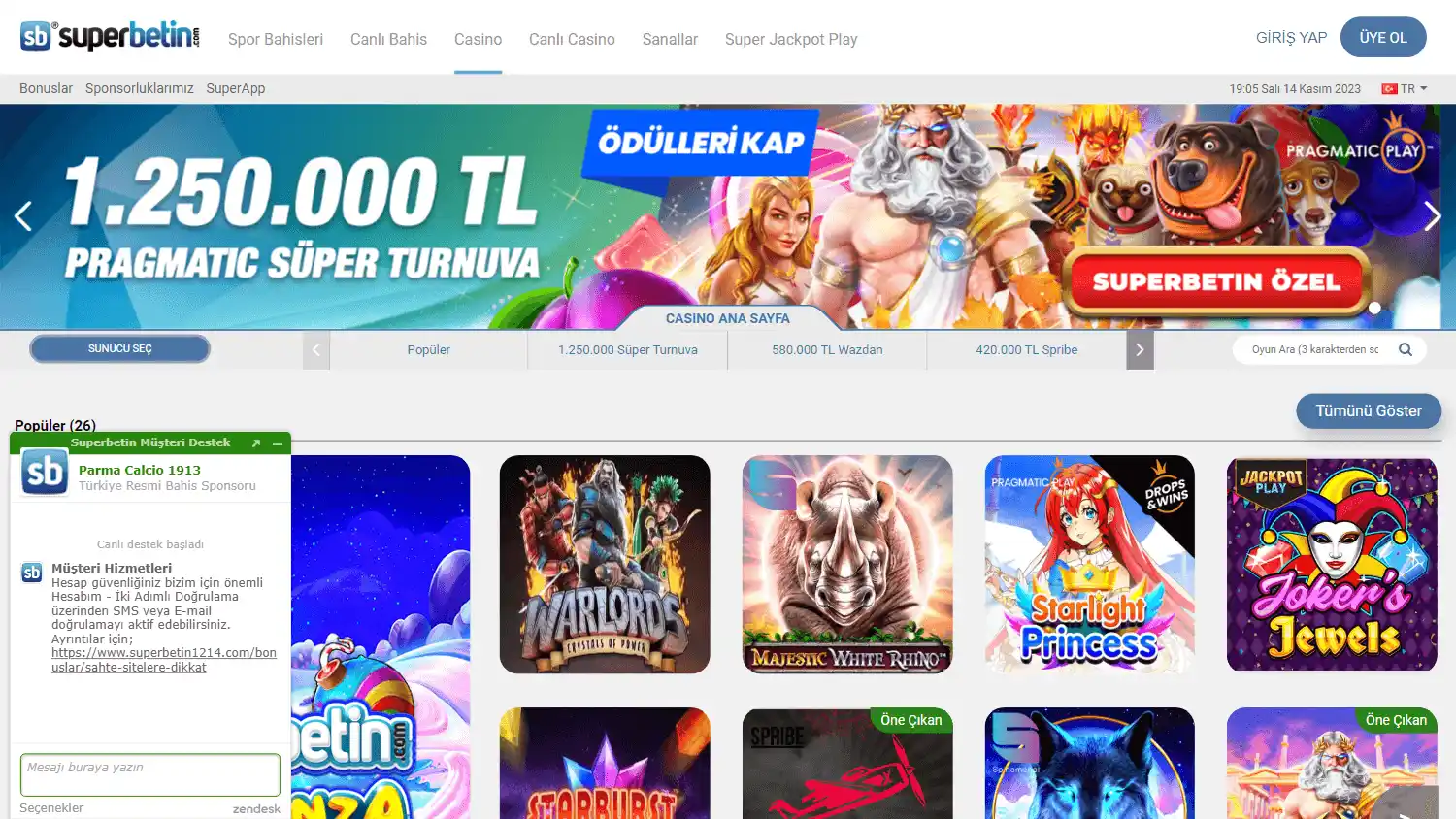 Superbetin Casino screenshot 2