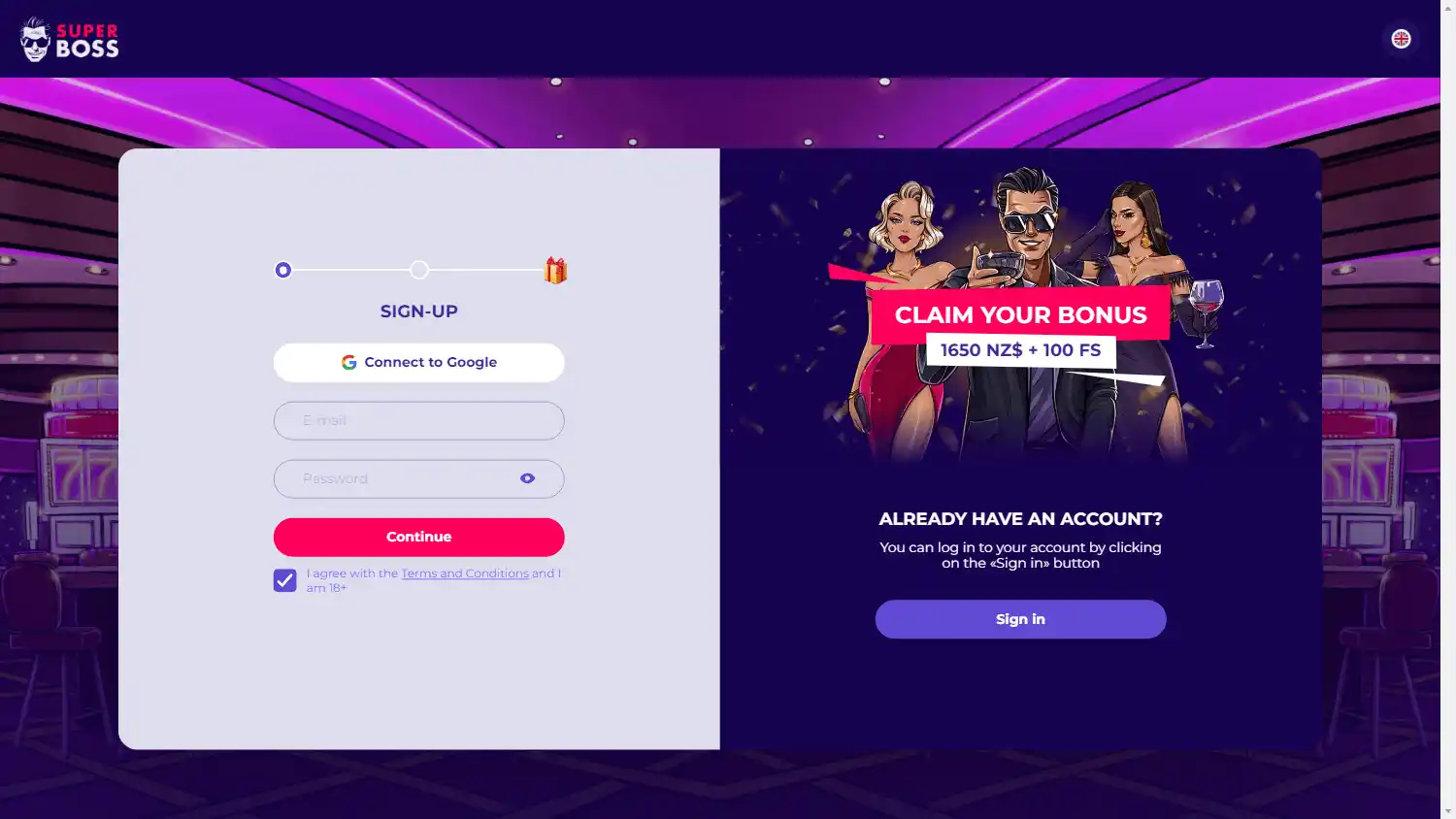 SuperBoss Casino screenshot 3