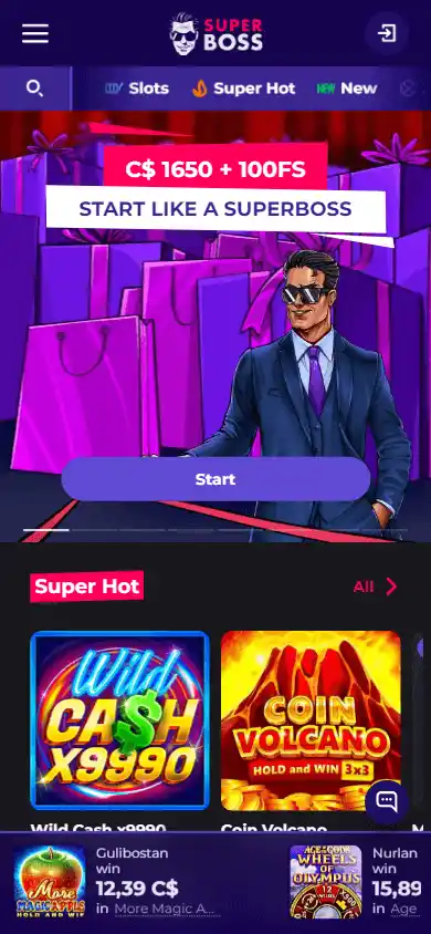 SuperBoss Casino screenshot 4