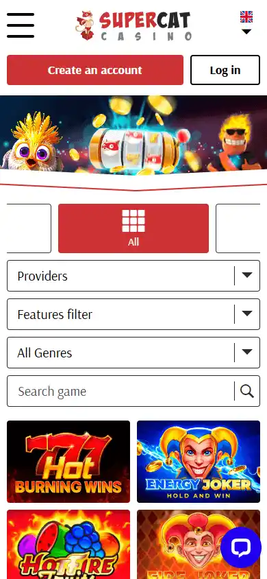 SuperCat Casino screenshot 5
