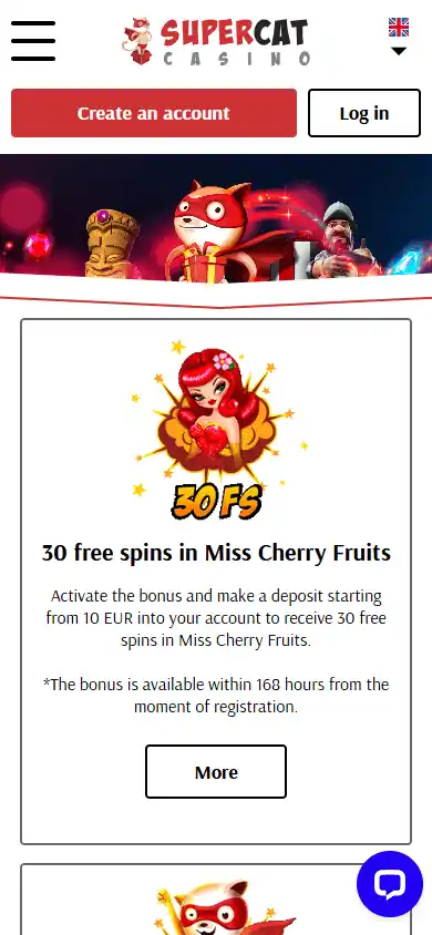 SuperCat Casino screenshot 6