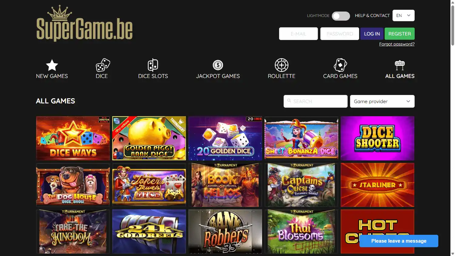 Supergame Casino screenshot 2