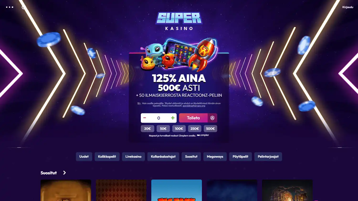 Superkasino Casino screenshot 1