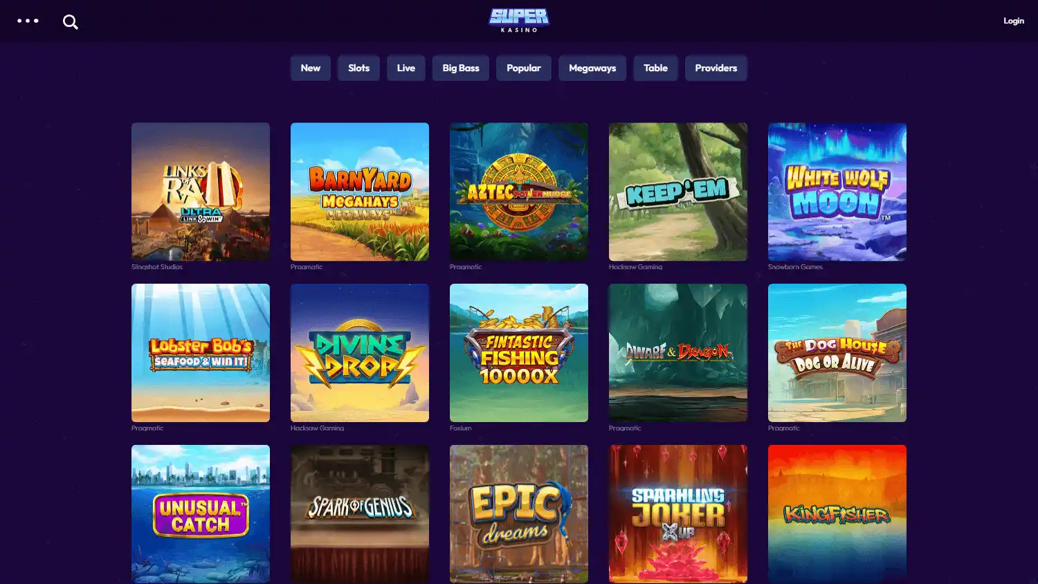 Superkasino Casino screenshot 2