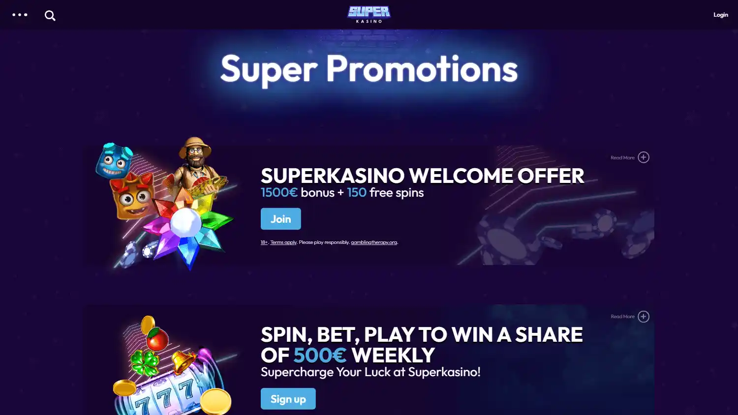 Superkasino Casino screenshot 3