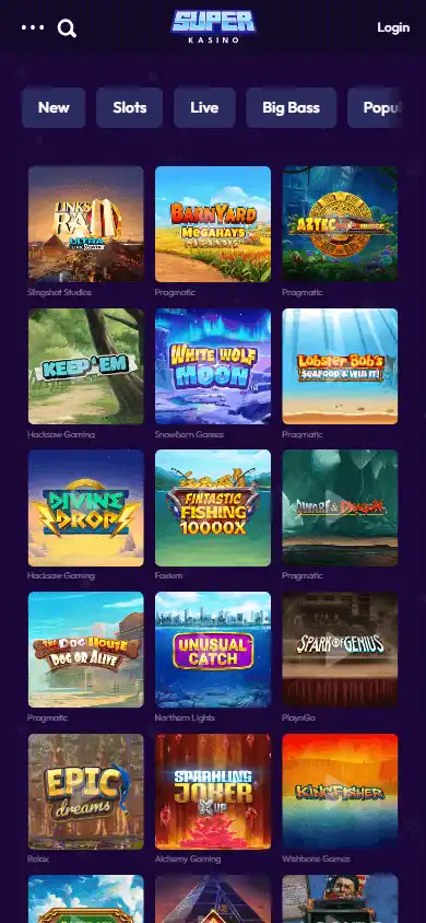 Superkasino Casino screenshot 5