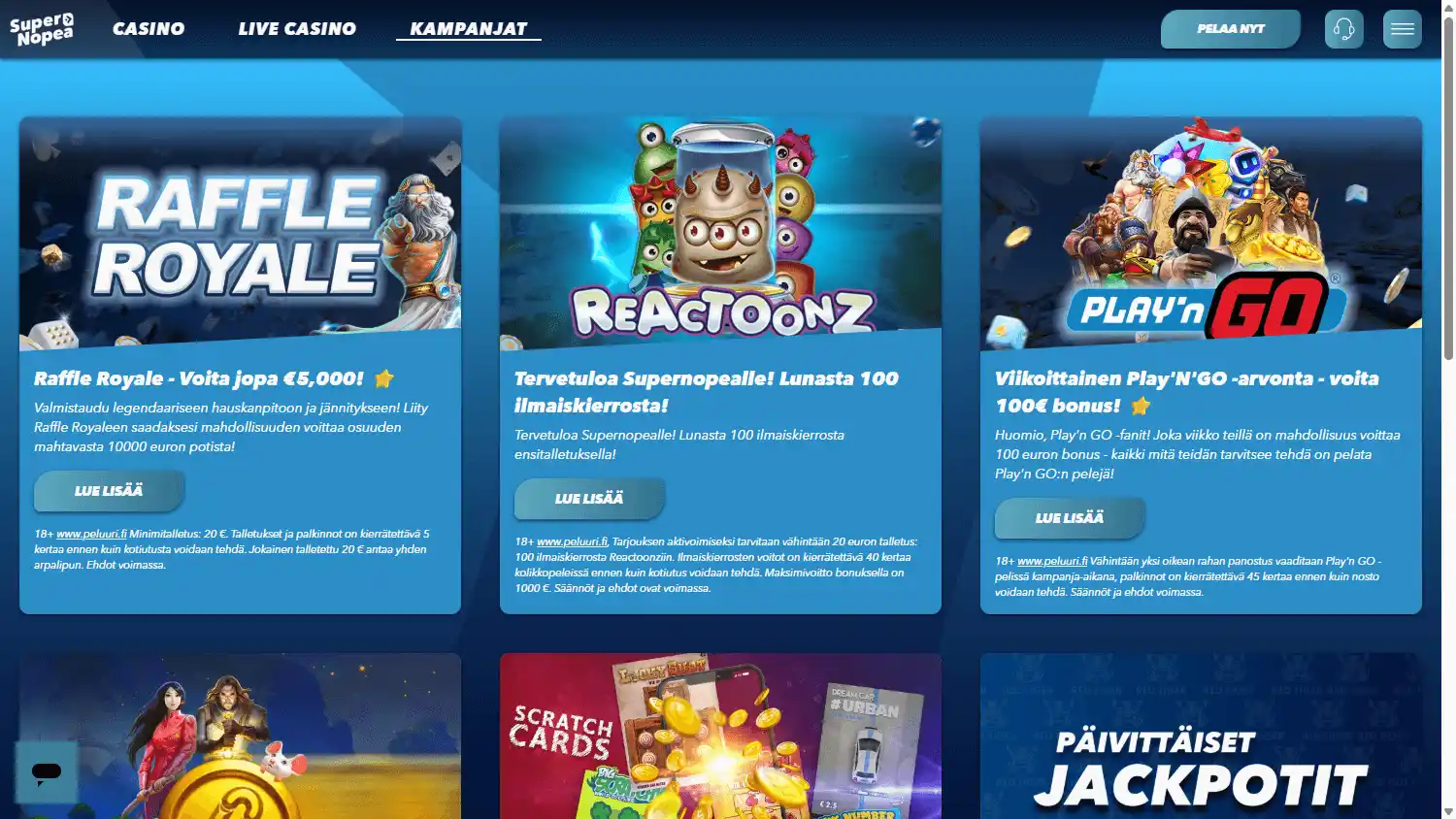 SuperNopea Casino screenshot 3