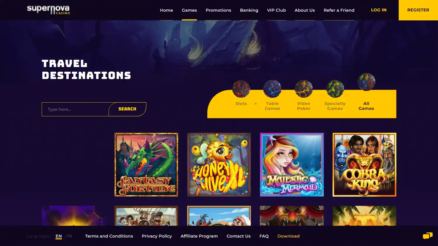 Supernova Casino screenshot 2