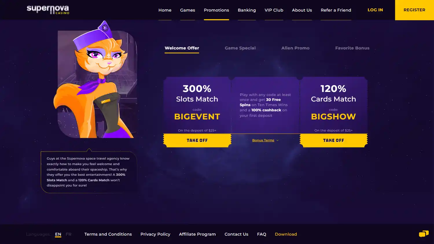 Supernova Casino screenshot 3