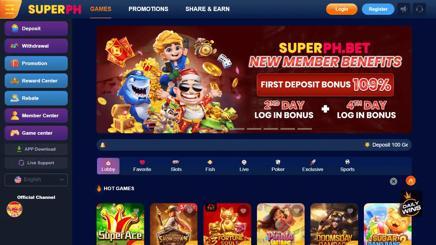 SUPERPH Casino screenshot 1