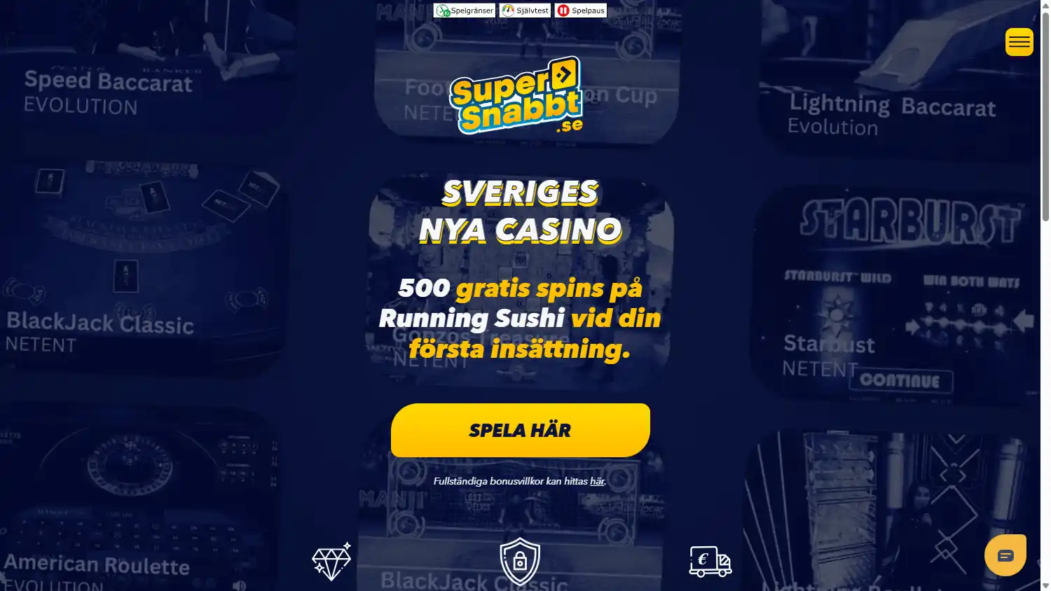 SuperSnabbt Casino screenshot 1