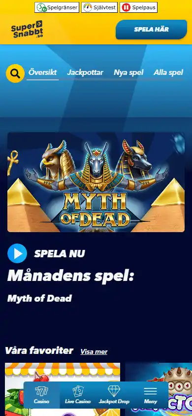 SuperSnabbt Casino screenshot 5