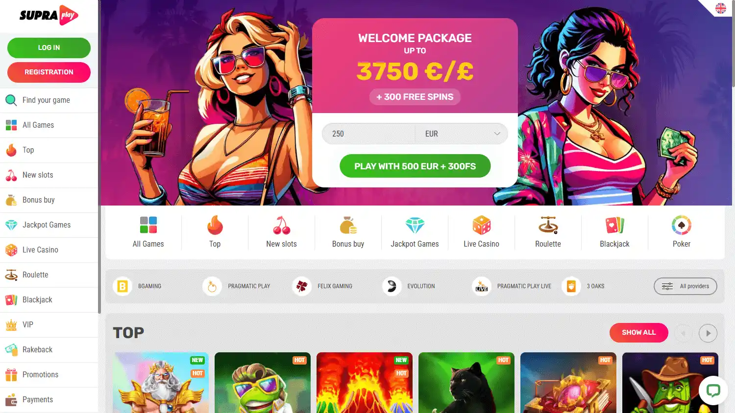 Supraplay Casino screenshot 1