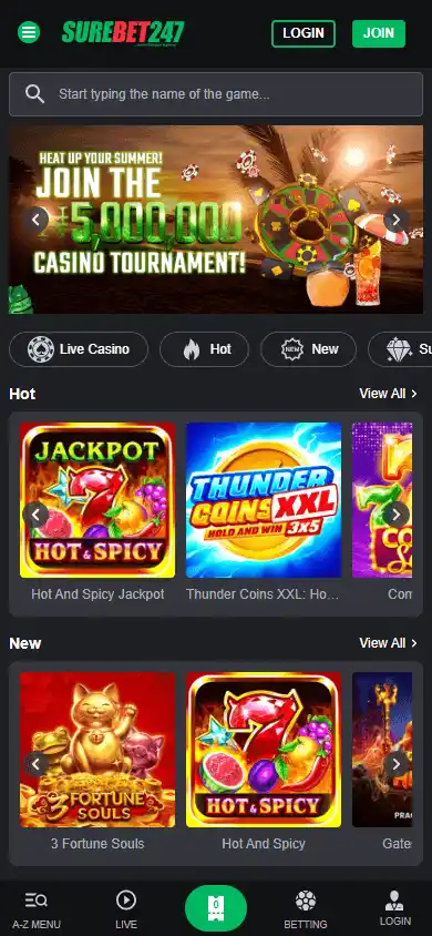 Surebet247 Casino screenshot 4
