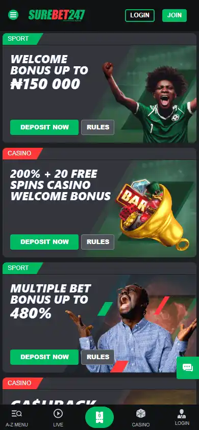 Surebet247 Casino screenshot 5