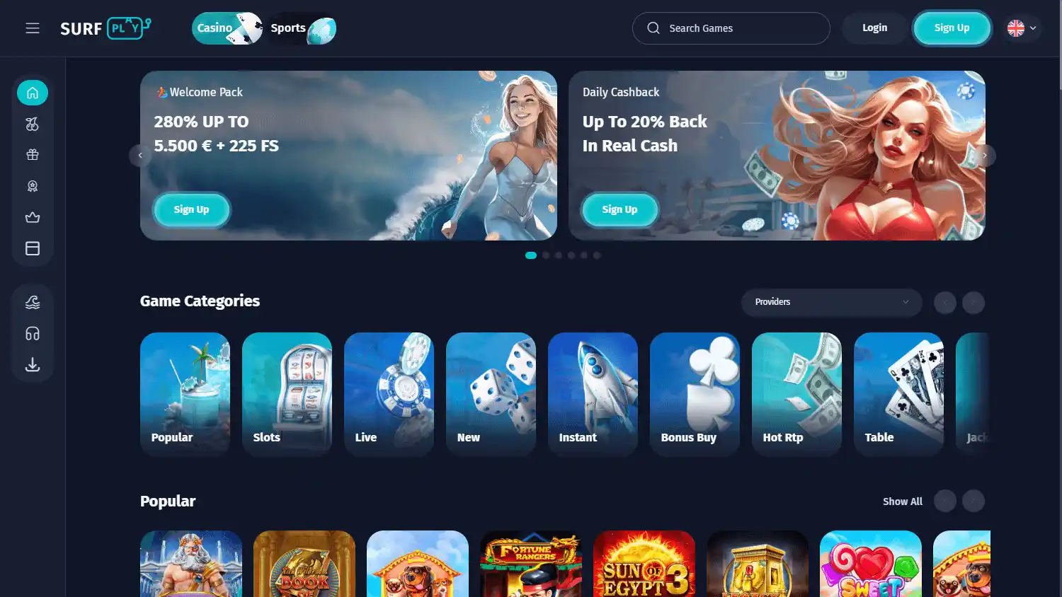 Surfplay Casino screenshot 1