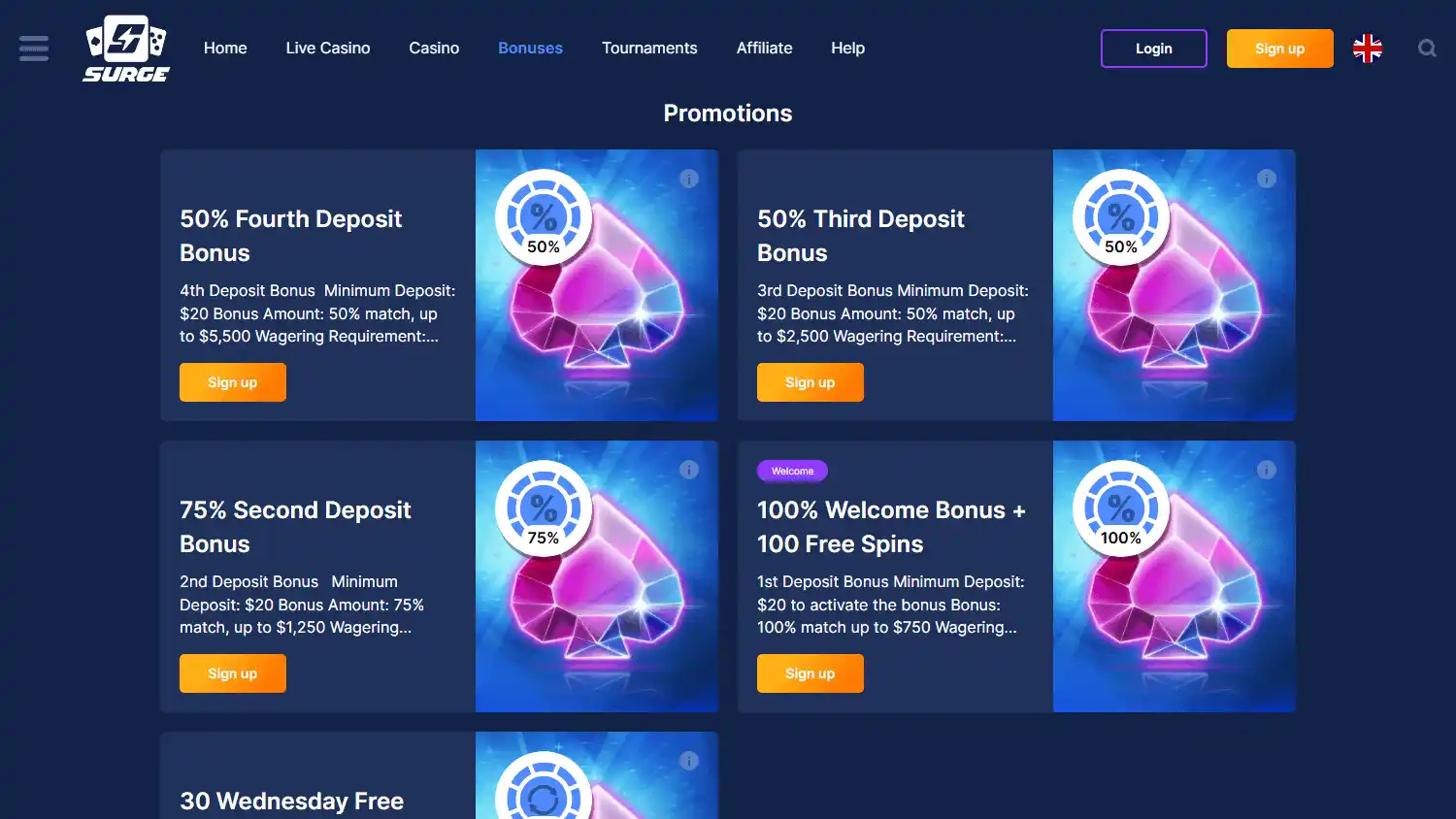 Surge Casino screenshot 3