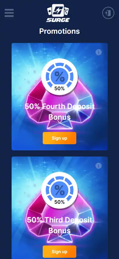 Surge Casino screenshot 6