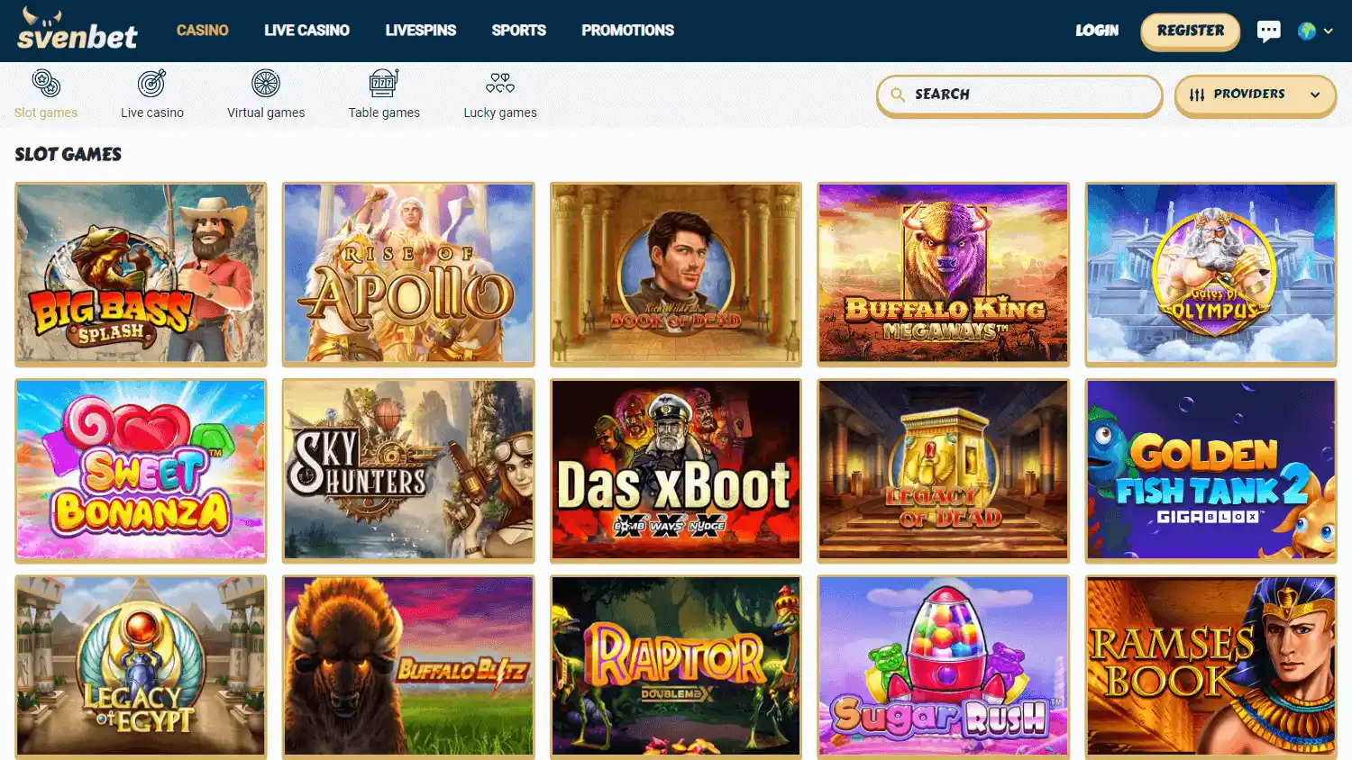 Svenbet Casino screenshot 2