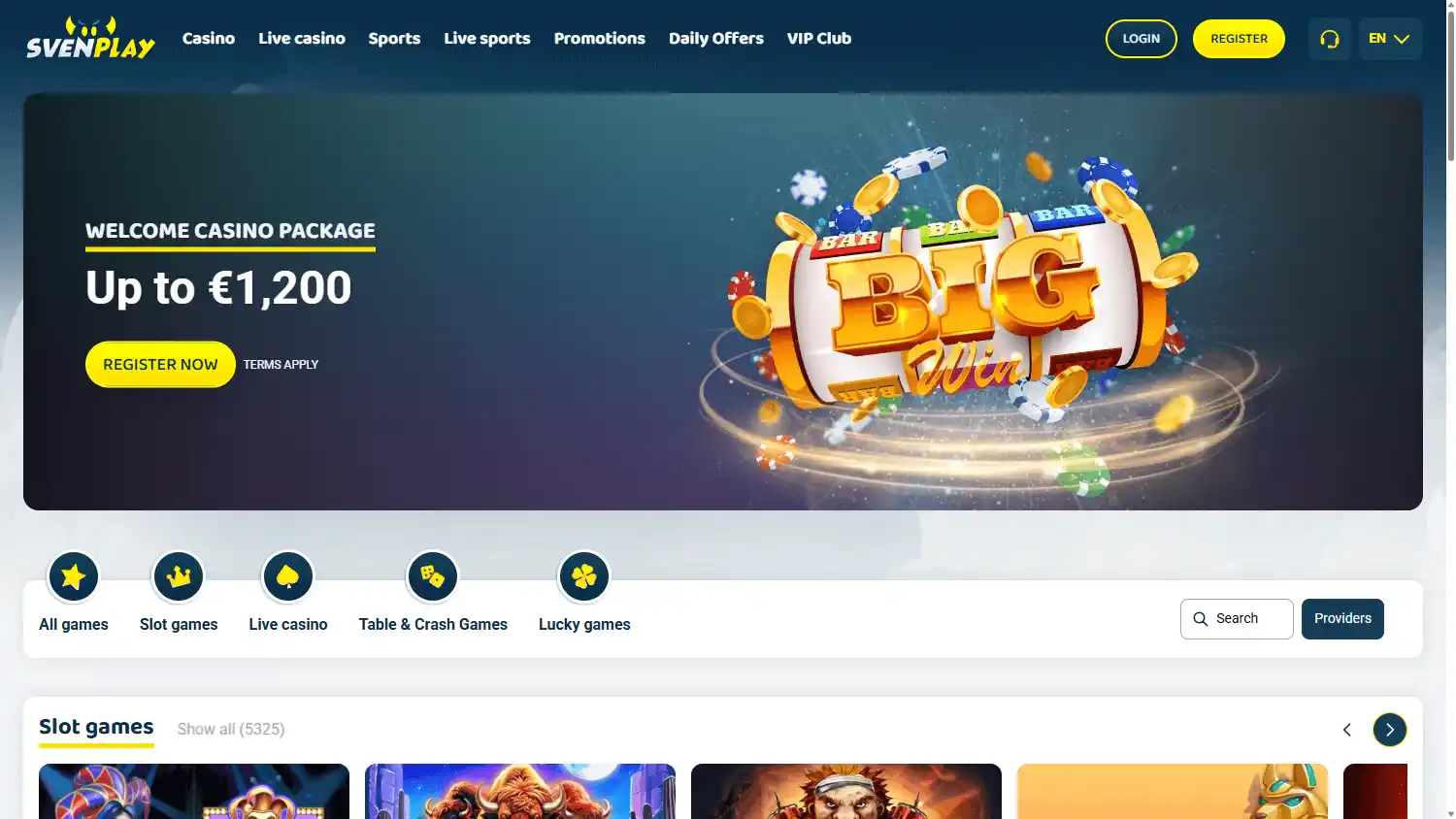 Svenplay Casino screenshot 1