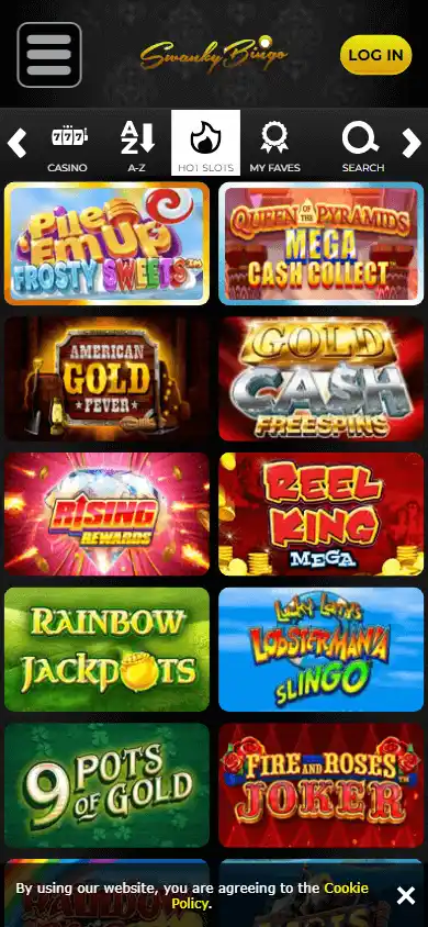 Swanky Bingo Casino screenshot 5