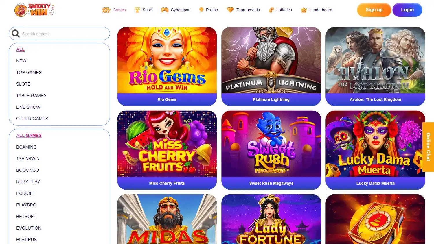 Sweety Win Casino screenshot 1